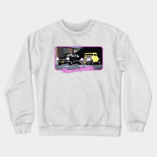 American Graffiti- Milner vs. Falfa Crewneck Sweatshirt by FanboyMuseum